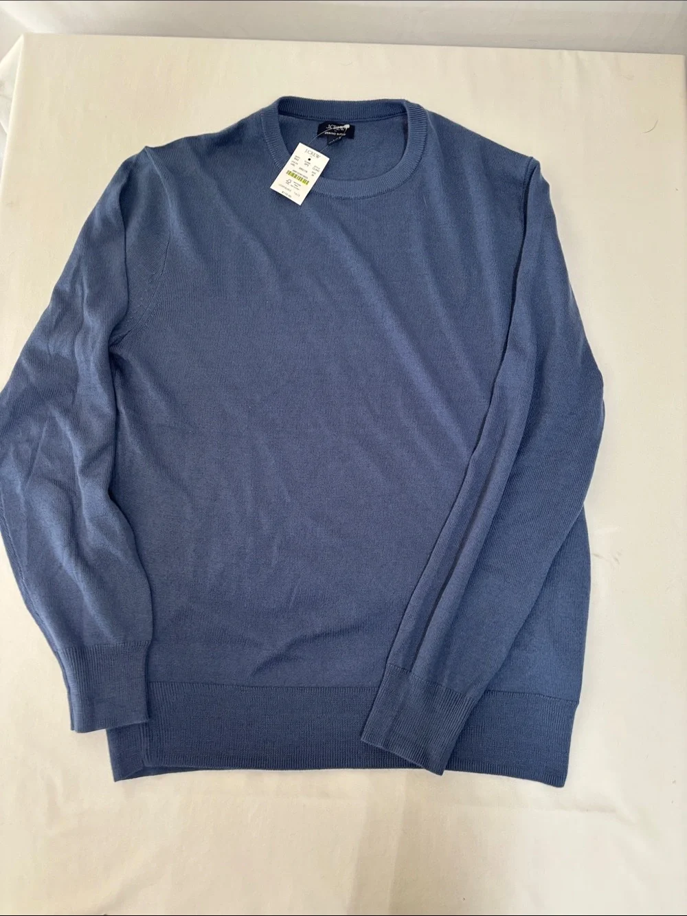 J.Crew NWT Men’s Merino Wool Blend Crewneck Sweater Blue Medium
